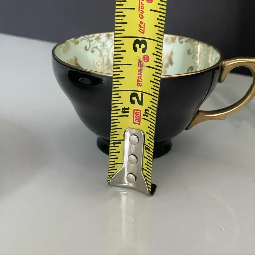 Black Rose Cup & Saucer - Windsor Bone China